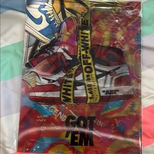 Off-White Multicolor Art Print new in plastic back is white